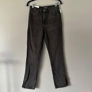 Oat New York High Rise Straight Denim Jeans | Black